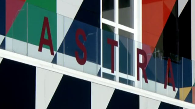 El nombre de Astra en un edificio