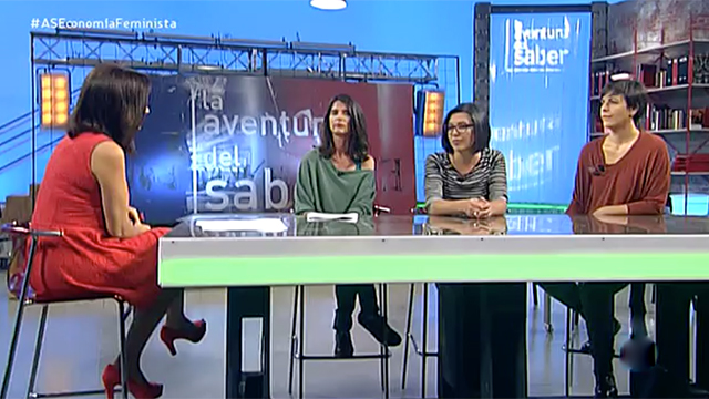 Victoria Barambones, Vicky Hermida, Andrea Kropman y la presentadora