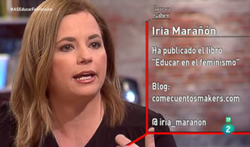 Iria Marañón durante la entrevista