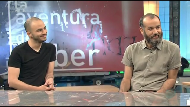 Miguel Arana e Iago Bermejo durante la entrevista