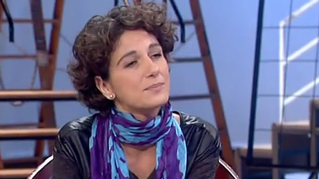 img-Marina Garcés durante una entrevista