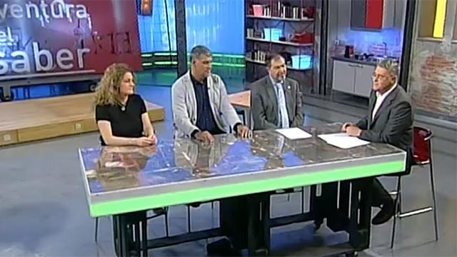 Félix Serrano, Miguel Ángel Pereira, Virginia Capilla y el entrevistador