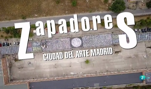 Vista aérea de la ciudad del arte en Madrid