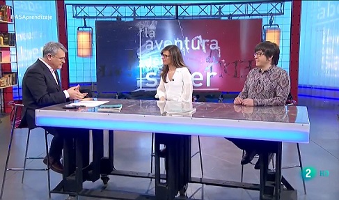 Salvador Gómez, Ana Pérez y Javier González durante la entrevista