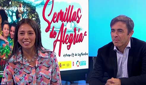 Cristina Linares y Manuel Serrano durante la entrevista