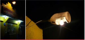 Farola hecho con un bidón