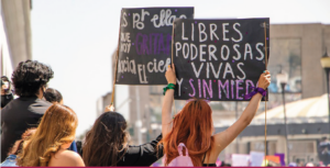 pancartas de libres y poderosas