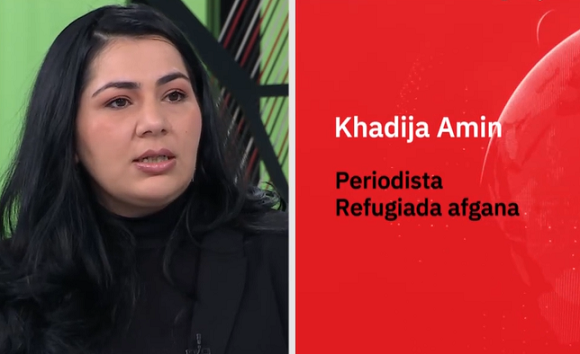 img-Khadija Amin. Periodista y refugiada afgana. Captura